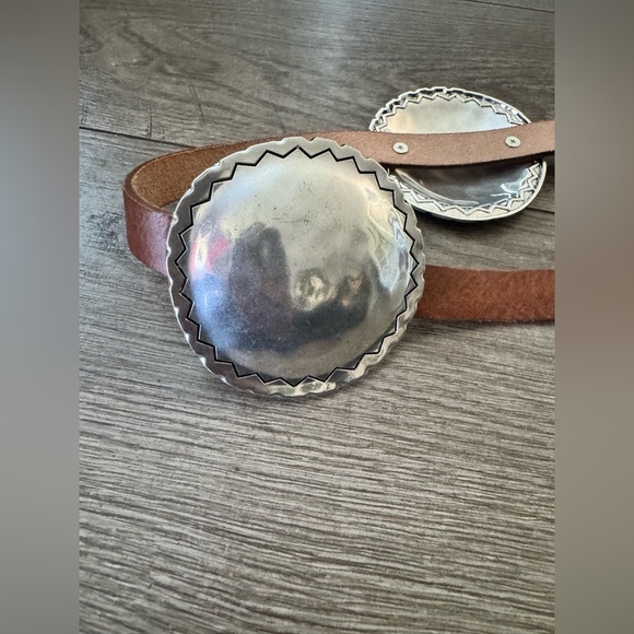 Zara Leather Belt with Hewn brown main image 7